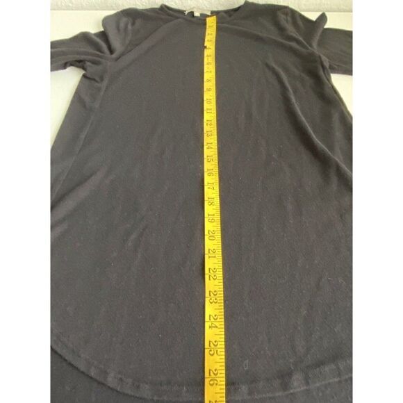 Joan Vass Tunic T-Shirt Black Long Sleeve Scoop Neck Pullover Women’s Size L - Picture 5 of 9
